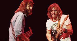 Don Felder and Joe Walsh onstage with the Eagles.