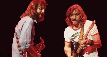 Don Felder and Joe Walsh onstage with the Eagles.