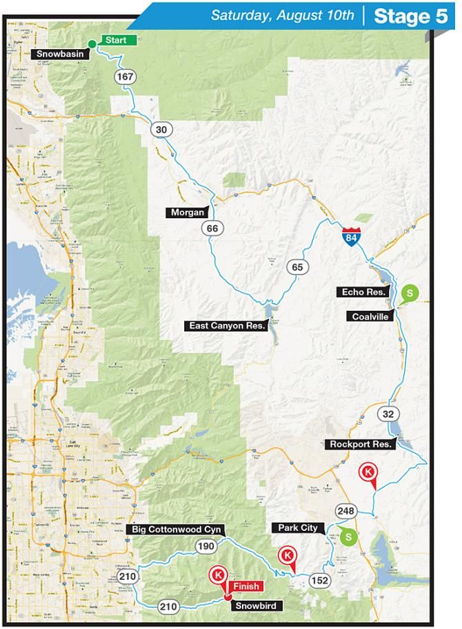 2013 Tour of Utah stage 5map