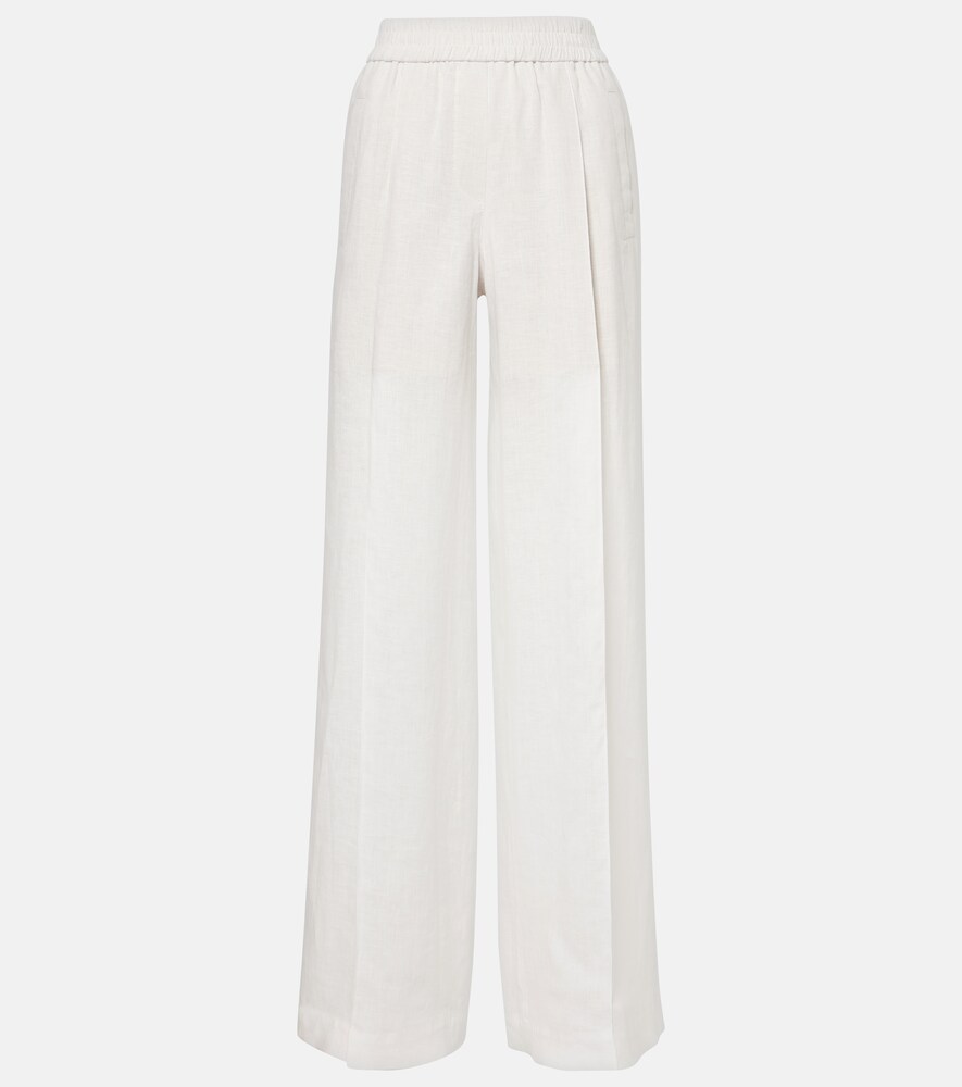 Linen Wide-Leg Pants