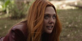 Elizabeth Solsen as Wanda Maximoff in Avengers: Infinity War
