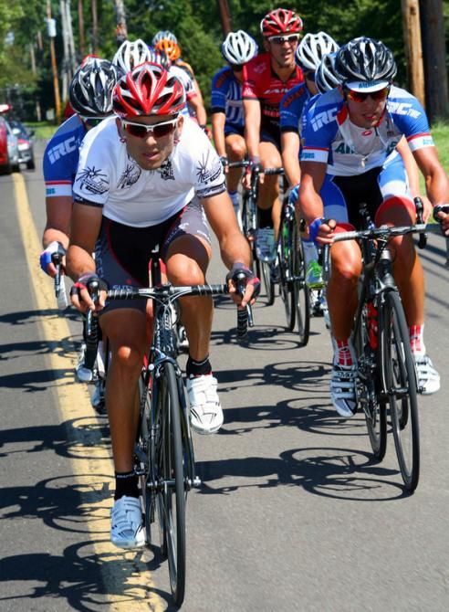 Future Pro Tour rider Acevedo (Jamis Hagens Berman) joins his teammate on the break.