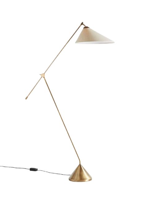 Avant Metal Articulating Floor Lamp With Fabric Shade