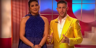 Priyanka Chopra Jonas and Nick Jonas announcing the 2021 Oscar nominations
