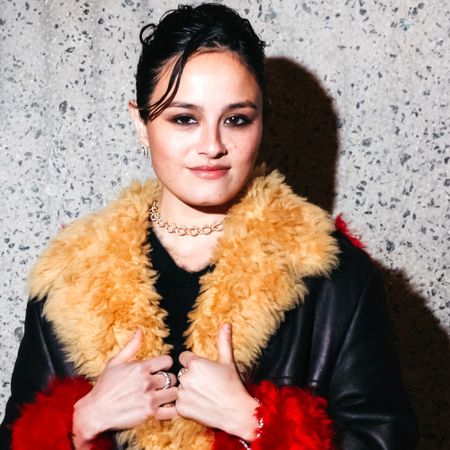 Chase Sui Wonders styled the same fur-trimmed leather coat as Rihanna in 2014