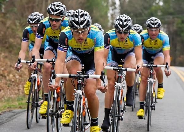 Team Mountain Khakis-SmartStop riders at their recent training camp in North Carolina.