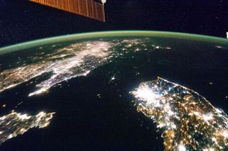 City Lights of Koreas from ISS