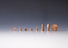 Researchers 3D printed these ceramic items from fake moon dust, or regolith.