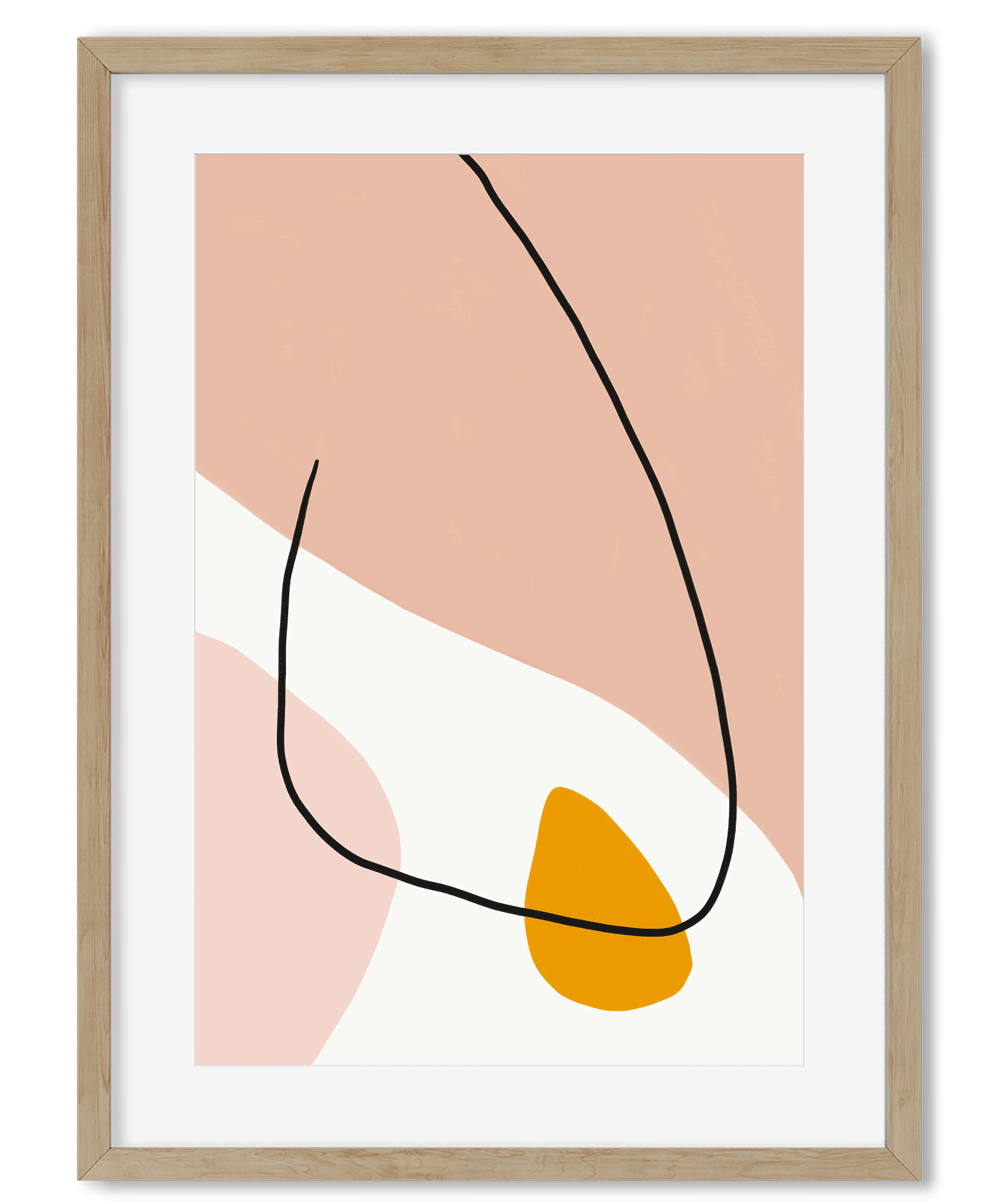 peach art painting abstract