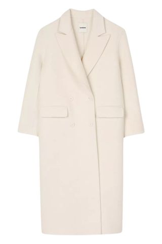 Sandro Long double-breasted wool-blend coat