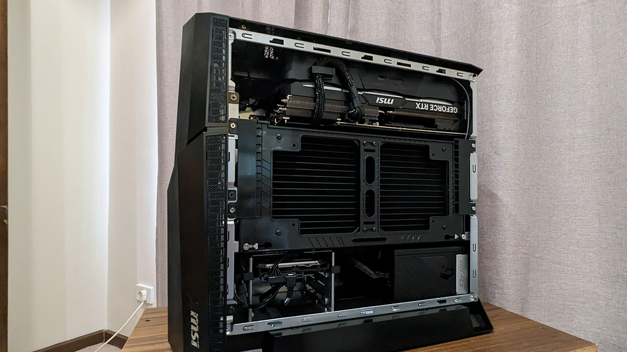 MSI MEG Trident X2 with side panel removed