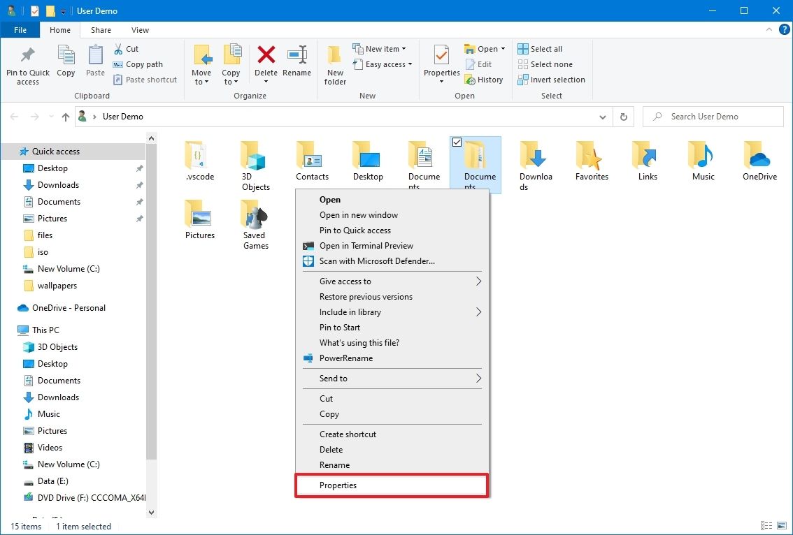 How to move user folders to different location on Windows 10 | Windows ...