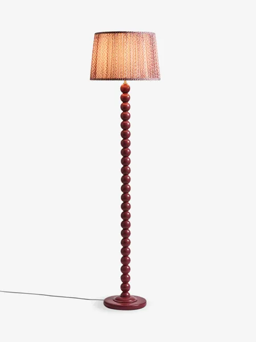 Red Bobbin Floor Lamp