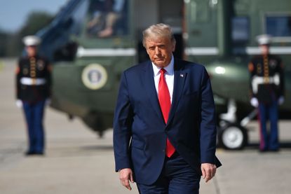 Trump outside Air Force One