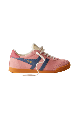 Gola Elan Sneakers in coral pink with blue details. 