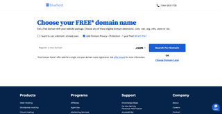 screenshot of bluehost checkout process