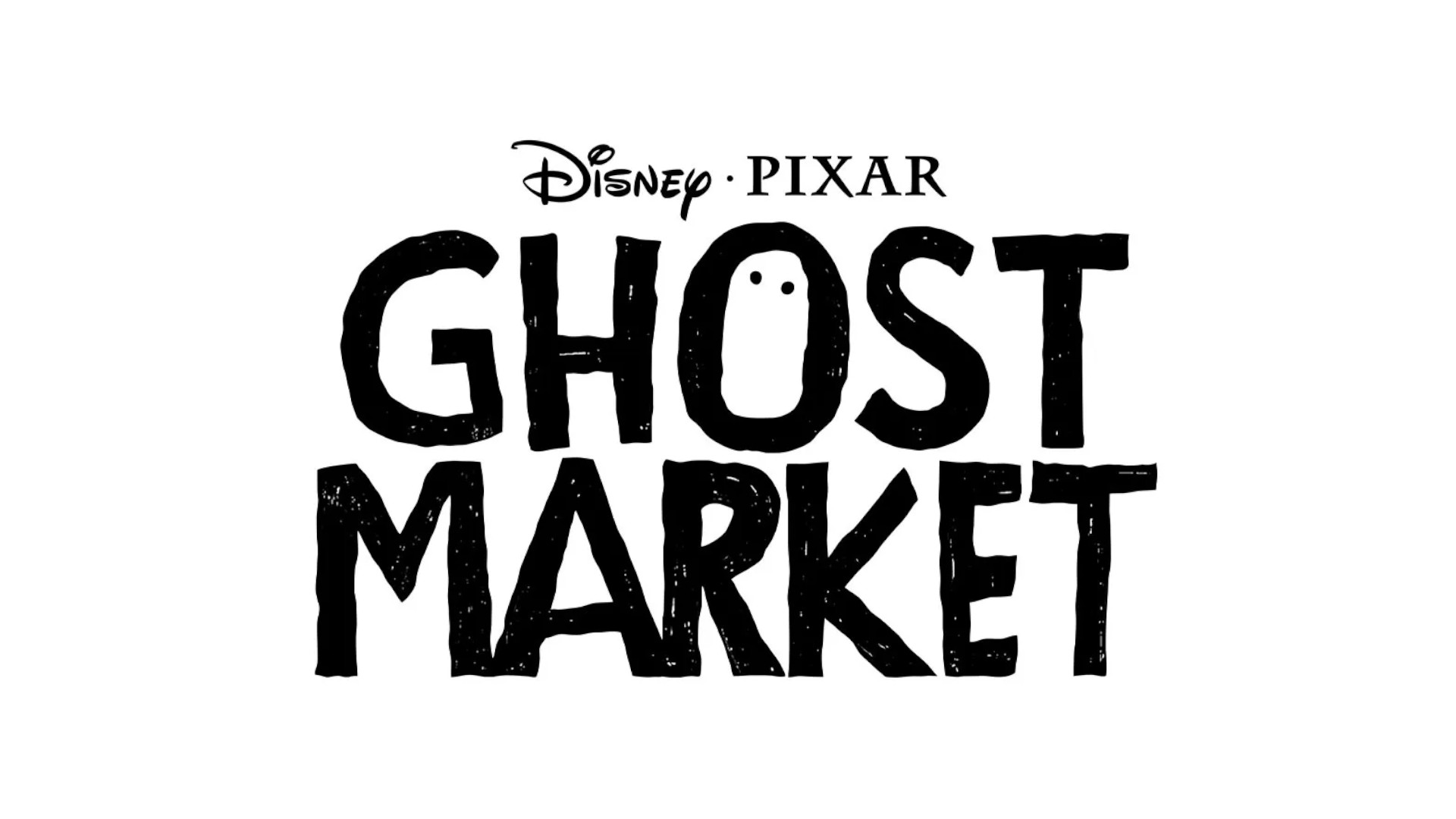 The title card for the upcoming Disney movie, Ghost Market