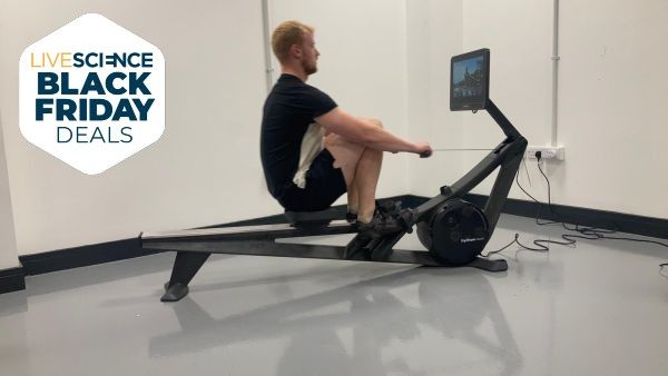 Harry Bullmore, our fitness writer, testing the Hydrow Wave Rowing Machine