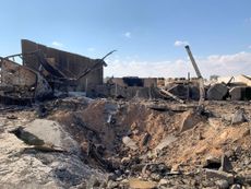 Iraq military base after attack.