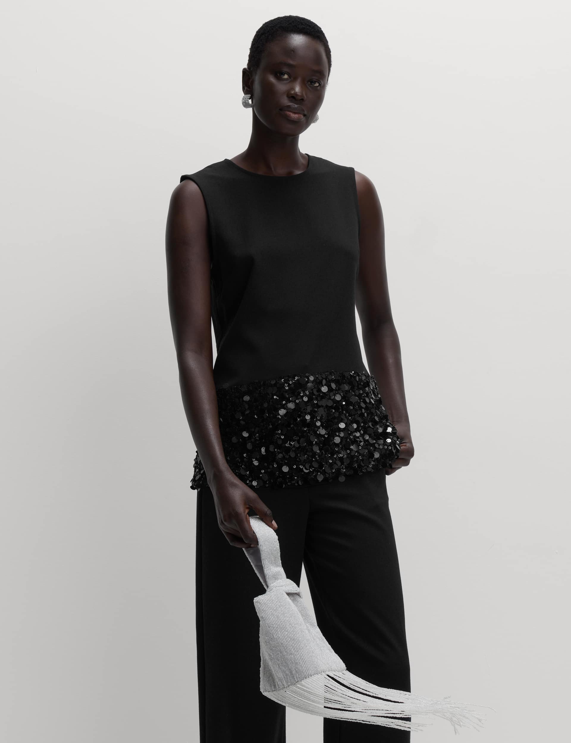 Sparkly Sequin Detail Top