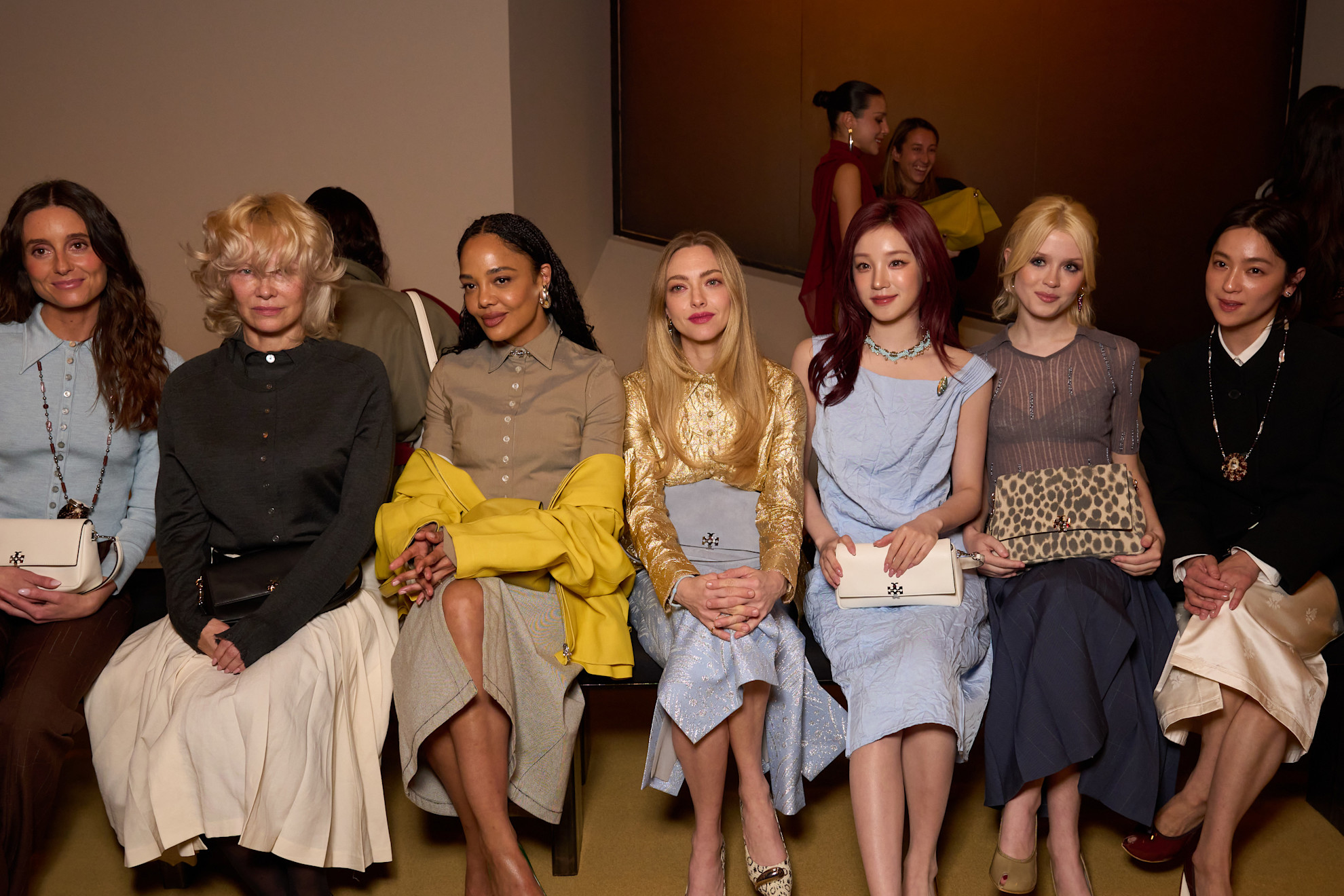 Celebrities in the front row at Tory Burch Fall 2026 fashion show