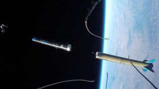 UP Aerospace Rocket Launch: Booster Separation
