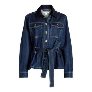 Free Assembly Women's Belted Cotton Utility Jacket