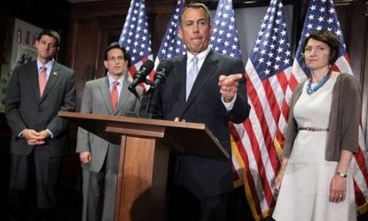 Speaker of the House John Boehner (R-Ohio) at a news conference on July 18 in Washington, DC: On Wednesday House Republicans voted to extend Bush-era tax cuts for all.