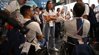 Queen Letizia of Spain meets members of Team Spain on day four of the Paris 2024 Summer Paralympic Games