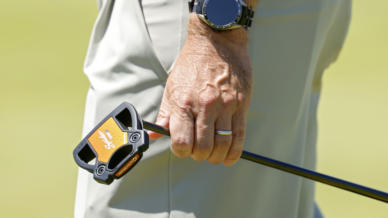 A close-up of the putter used by Tommy Fleetwood