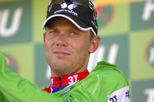 Thor Hushovd (Cervelo Test Team) continues to lead the points classification