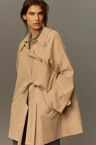 Maeve-Trenchcoat mit Schleife und Knebelverschluss