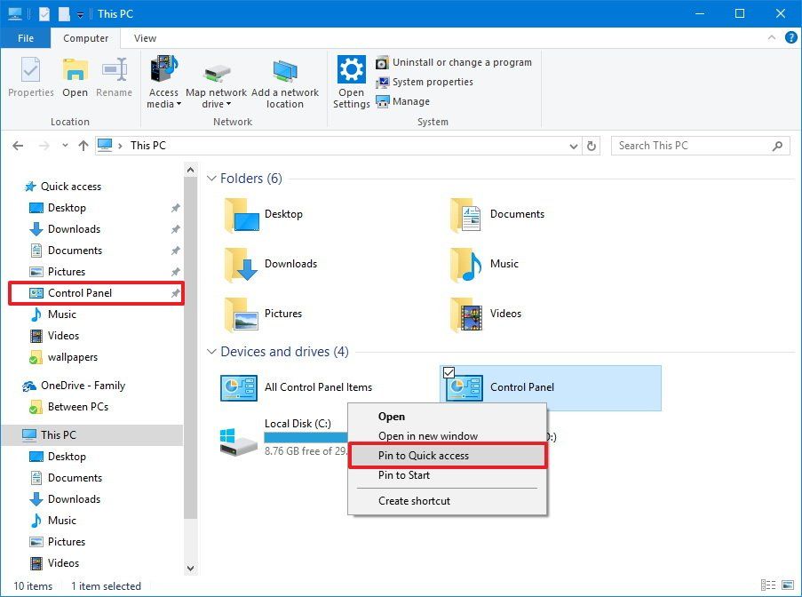 How to access Control Panel via File Explorer in Windows 10 | Windows ...