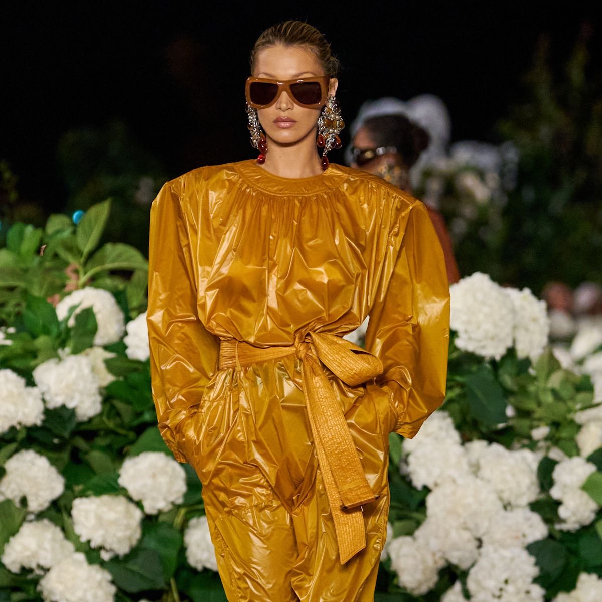 Bella Hadid in Saint Laurent's Spring 2026 runway show