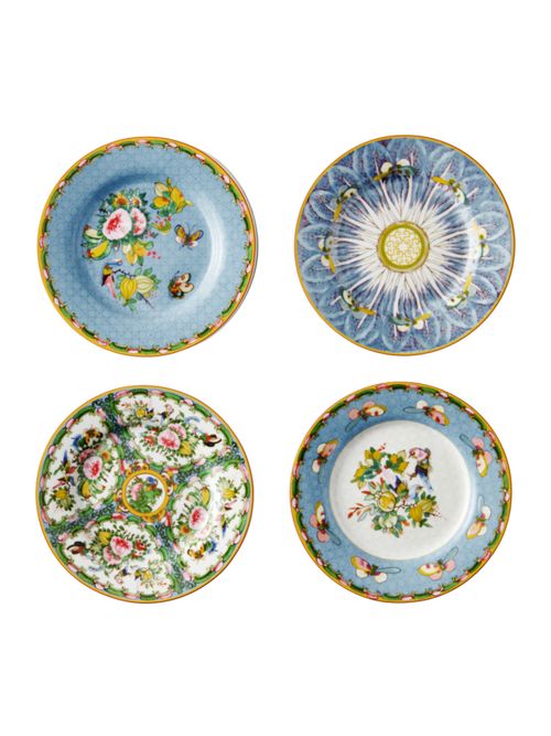 Famille Rose Appetizer Plates, Set of 4
