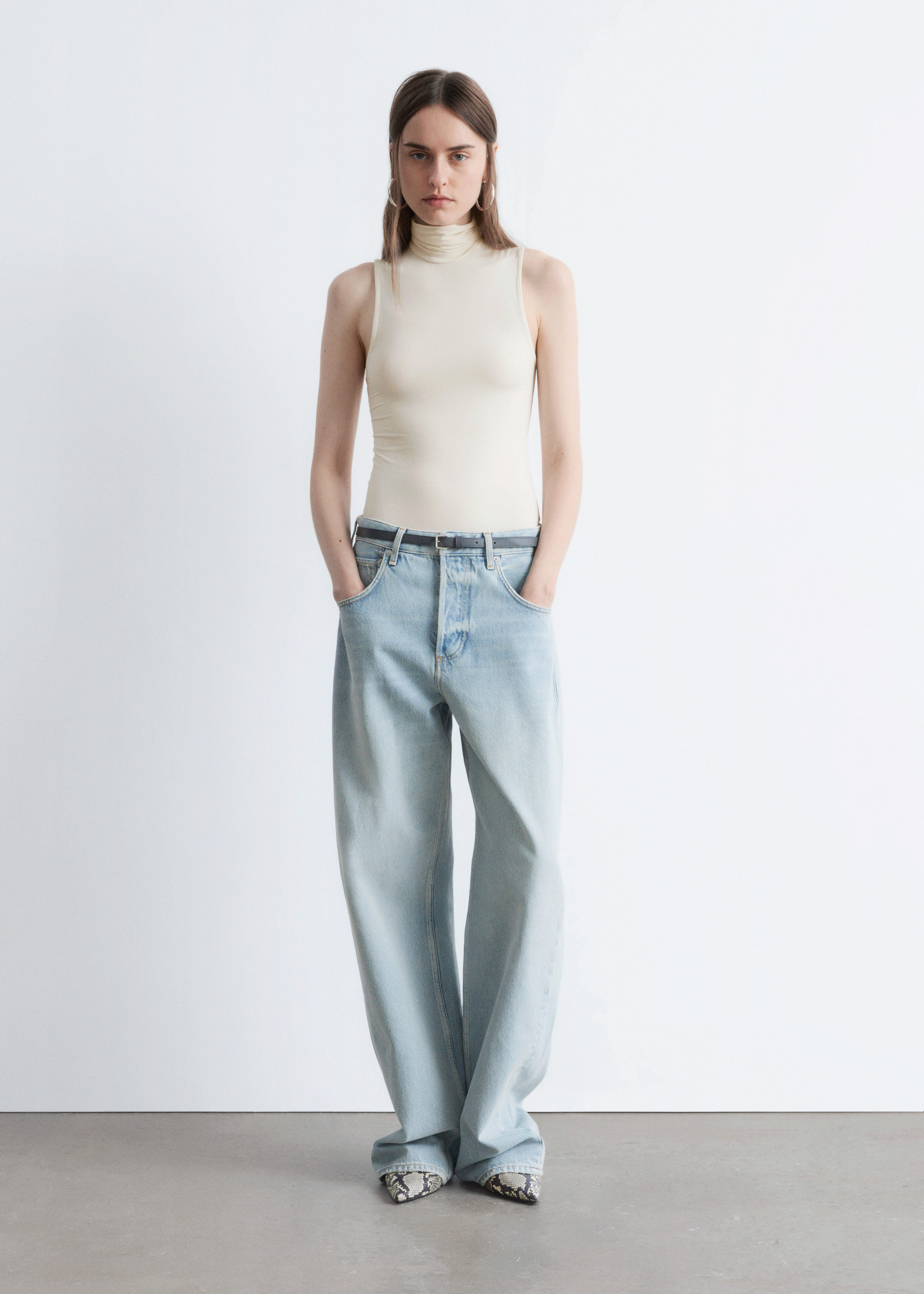 Sleeveless Turtleneck Top