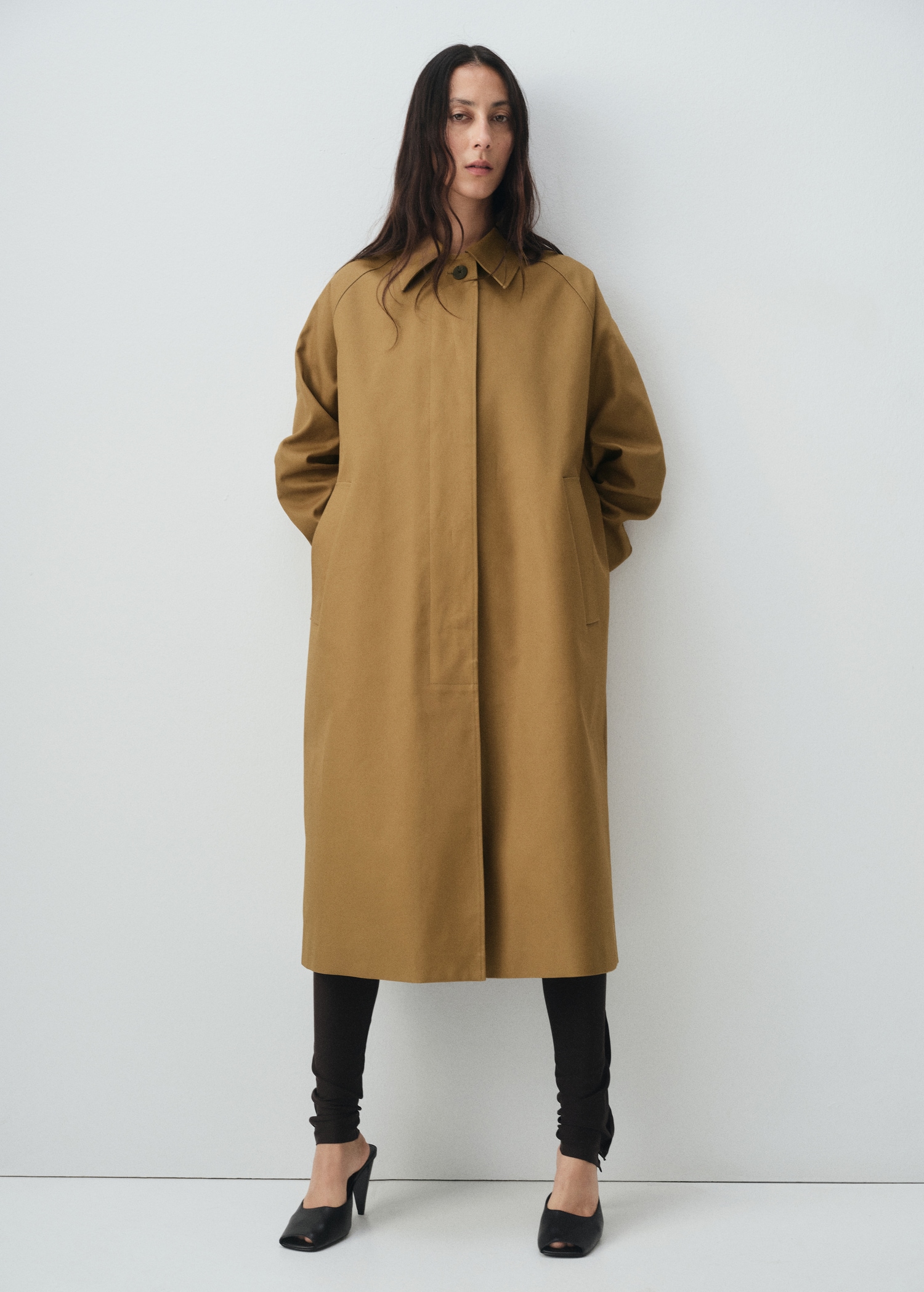 100% Cotton Long Trench Coat - Women | Mango United Kingdom