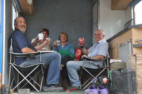 Driving camp is a sociable occasion
