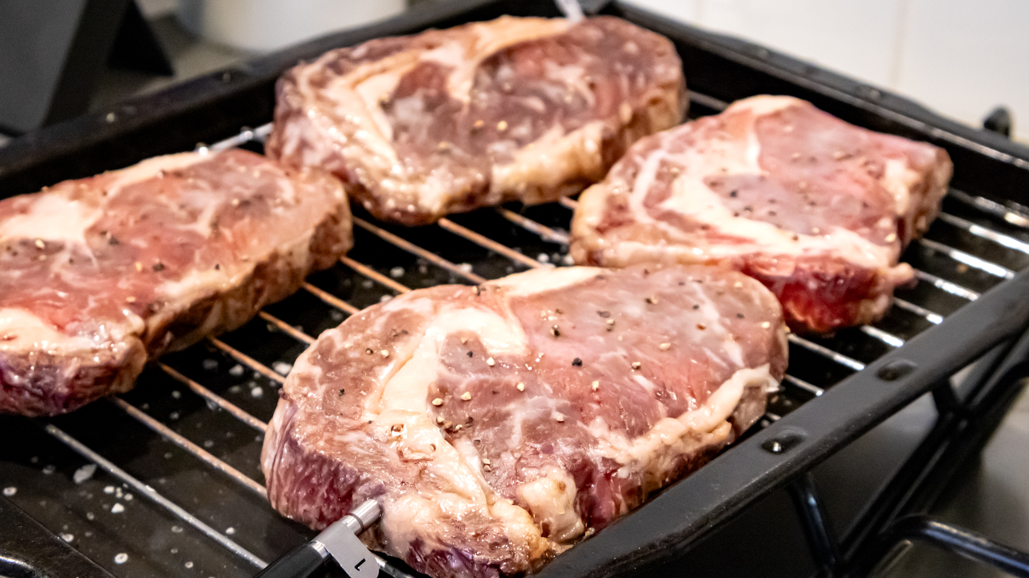 GoveeLife meat thermometer probe in steak