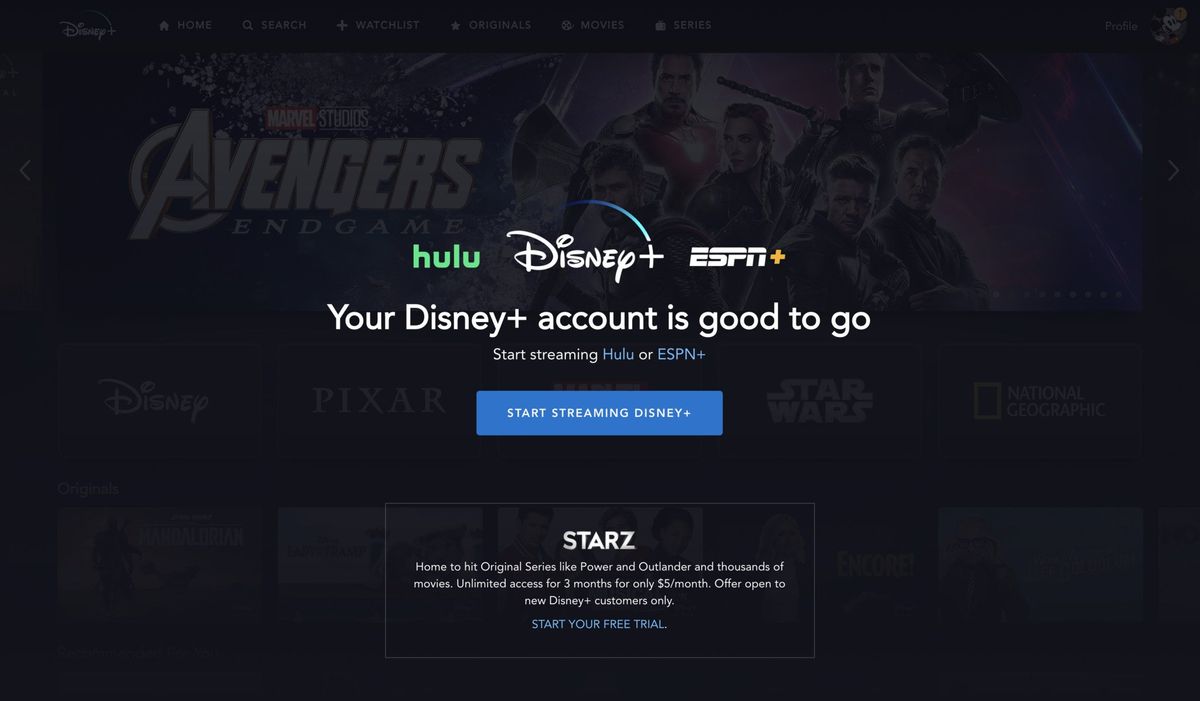 Disney+ から Hulu および ESPN+ の Disney+ バンドルに切り替える方法