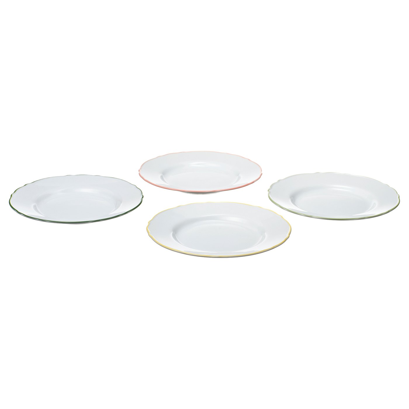 Upplaga Side Plate - White/mixed Colors 9 "