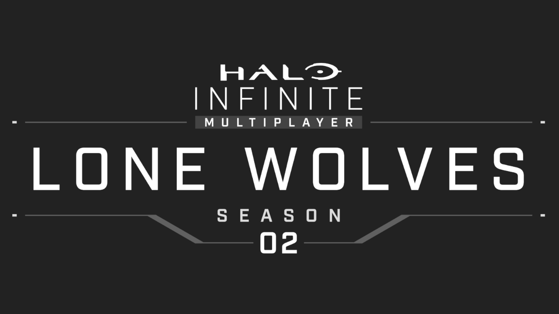 Logo for the second season of Halo Infinite multiplayer titled 'Lone Wolves'