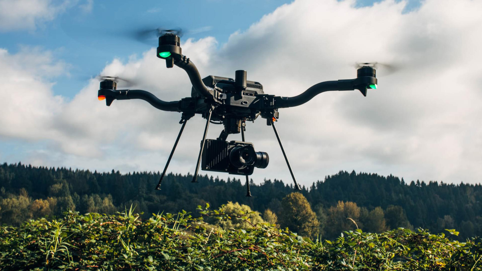 The Freefly Wave camera mounted on the Freefly Altra drone