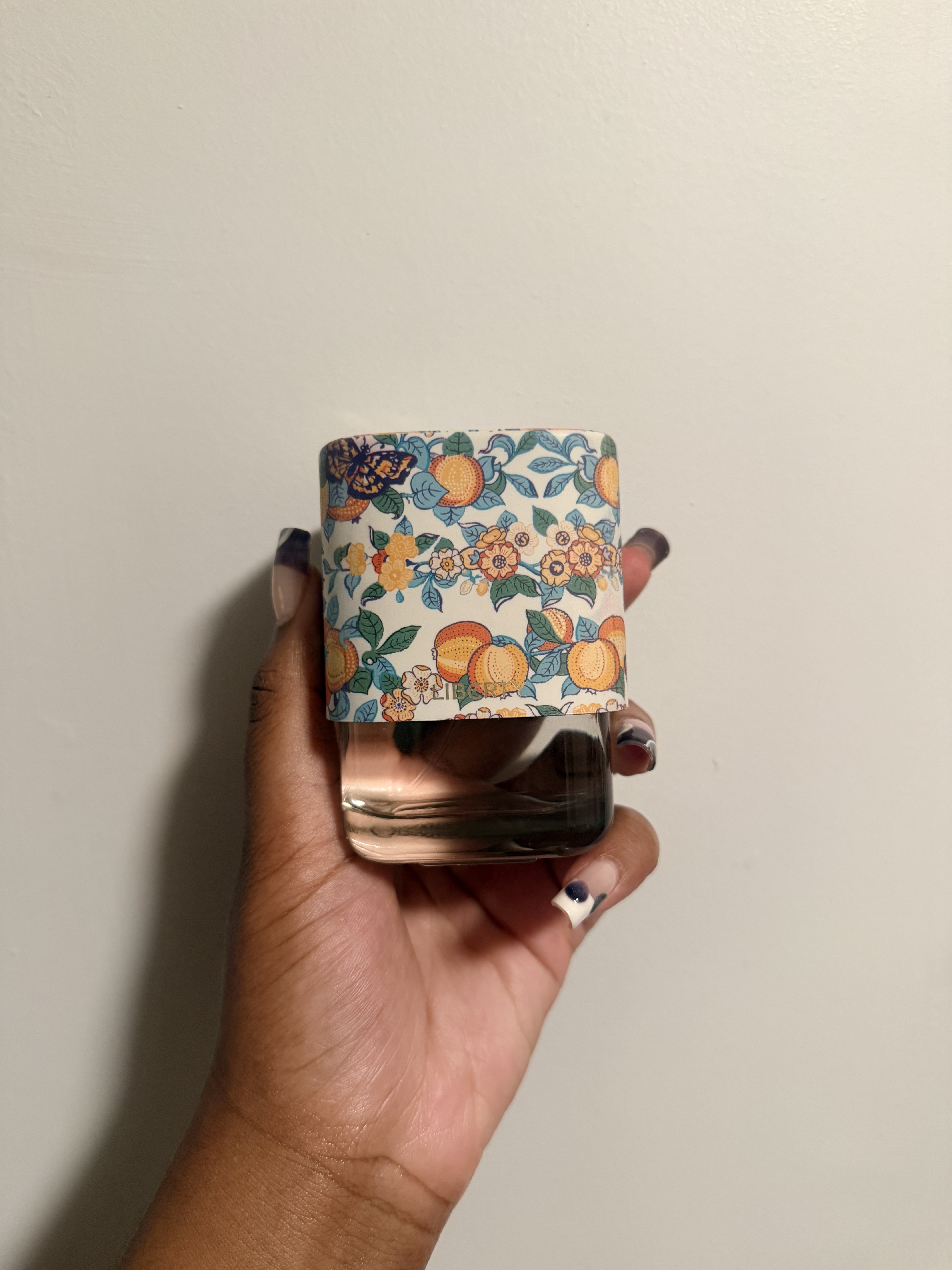 Ariel Baker testing Liberty Maze Eau De Parfum.