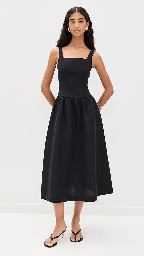 Aligne Rosia Linen Midi Dress