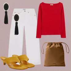 Collage of fashion items to buy in March