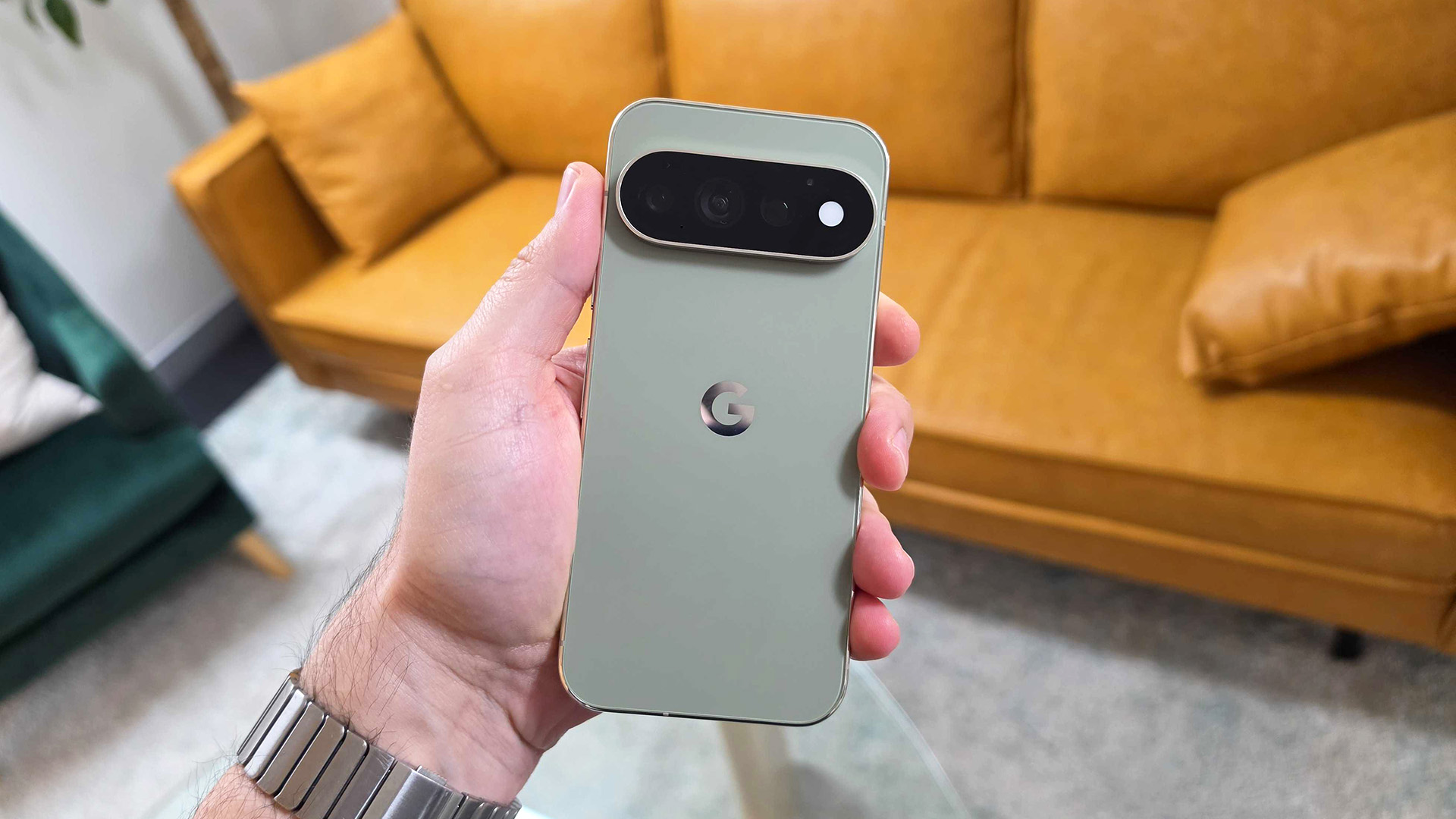 In-hand image of the Google Pixel 11 Pro showing rear of the device