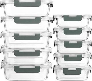 [10-Pack]glass Meal Prep Containers -Mcirco Food Storage Containers With Lifetime Lasting Snap Locking Lids, Airtight Lunch Containers, Microwave, Oven, Freezer and Dishwasher