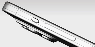 an image of an iPhone 15 Pro render and claimed solid-state buttons