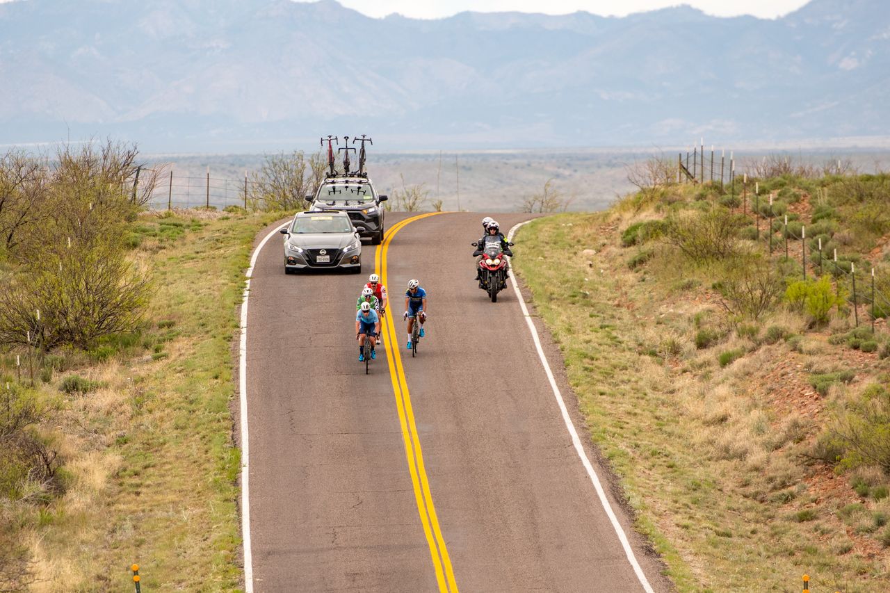 The break on stage 1 of the Tour of the Gila
